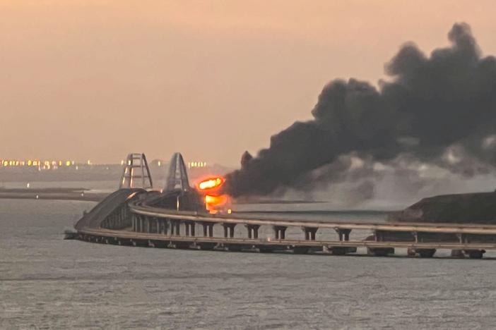 News Wrap: Crimea bridge explosion deals blow to Russian military operations