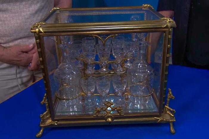 Appraisal: French Liqueur Decanter Glass Set, ca. 1890