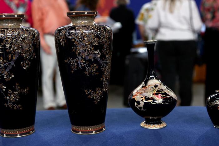 Appraisal: Japanese Meiji Cloisonné Vases, ca. 1890, from Detroit Hour 1.