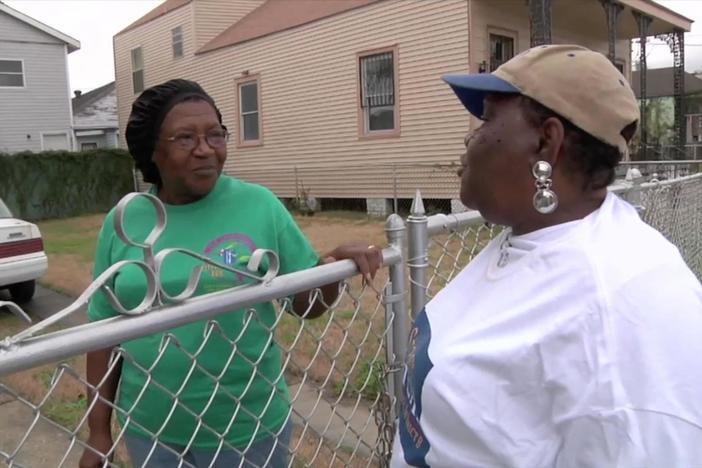 Barbara Lacen-Keller goes door-to-door asking people to vote for Stacy Head.