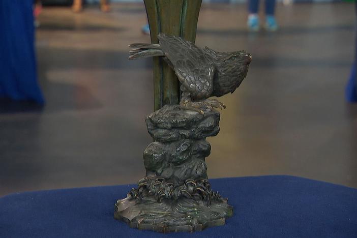 Appraisal: Japanese Cast Bronze Vase, from Omaha Hr 3.