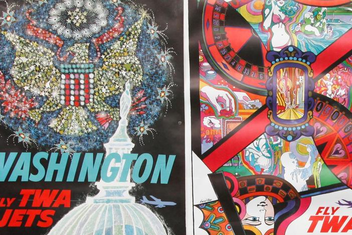 Appraisal: David Klein TWA Posters, ca. 1960, from Rapid City Hour 2.