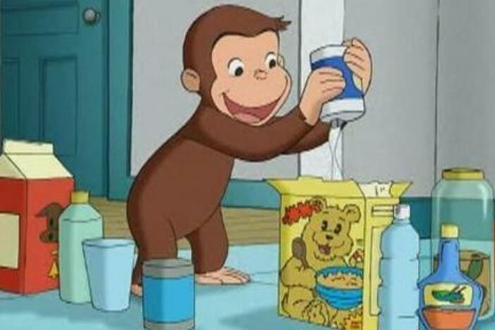 George goes looking for more things that he can recycle.