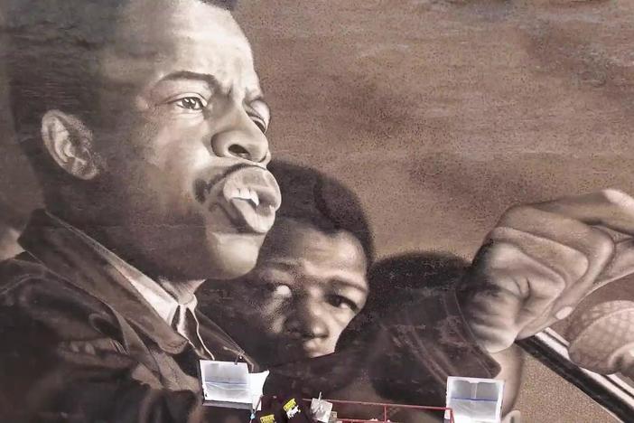 Large mural pays tribute to the late John Lewis