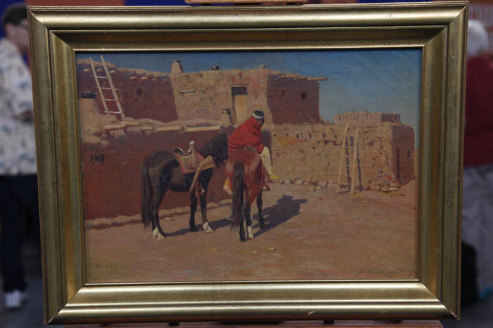 Appraisal: Gaspard de Latoix Oil Painting, ca. 1895