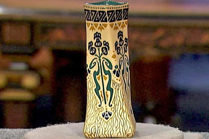Appraisal: 1906 Roseville Fujiyama Vase, from Vintage Tampa.