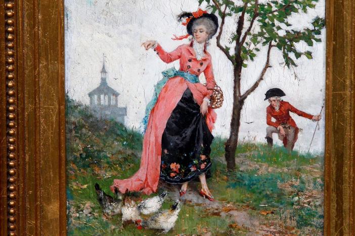 Appraisal: 1874 Luigi Rossi Oil Painting, from Billings Hour 2