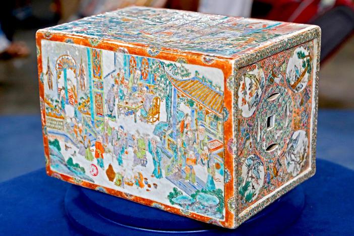 Appraisal: Chinese Porcelain Arm Rest, ca. 1870, from Jacksonville Hour 3.