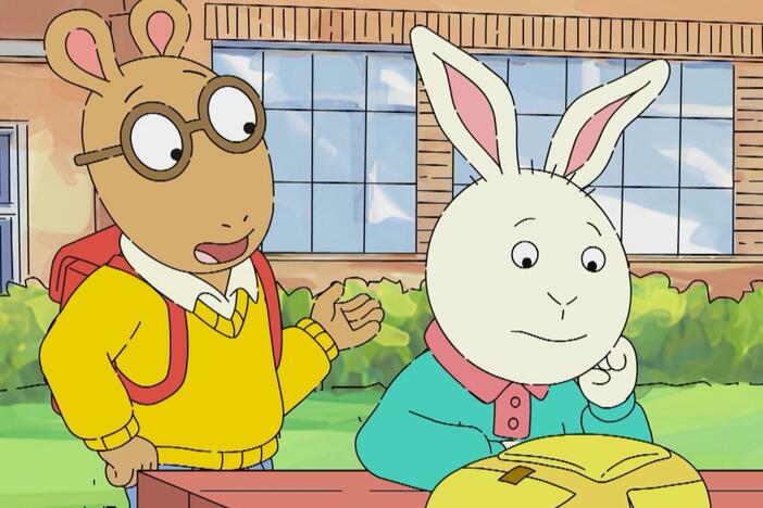Mr. Ratburn gives Arthur, Buster, and Francine advice on staying calm when they're worried