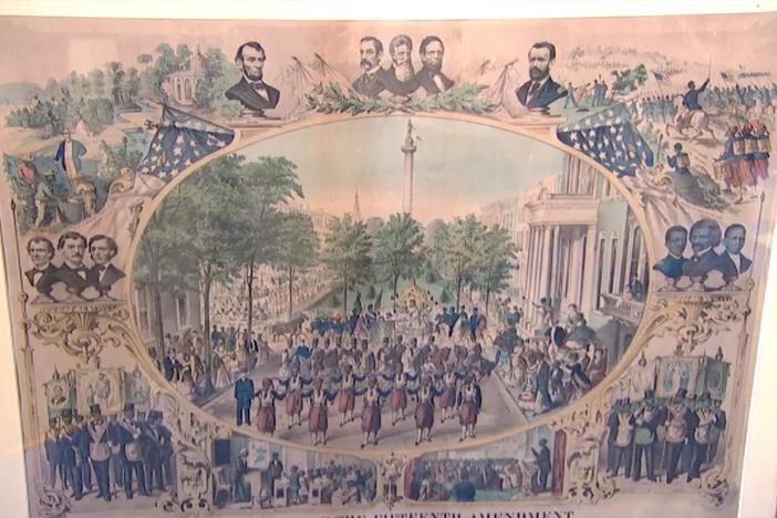 Appraisal: 1870 15th Amendment Print, from Our 50 States.