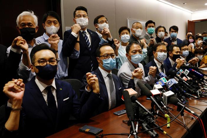 All of Hong Kong’s pro-democracy legislators resign after colleagues are ousted