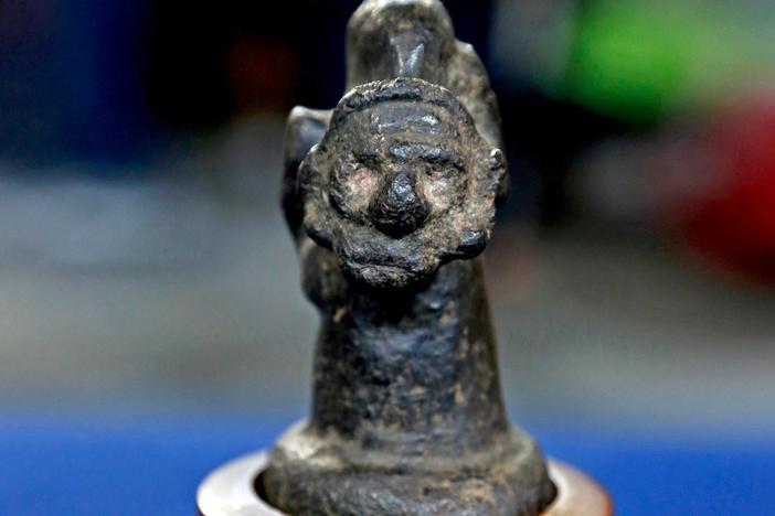 Appraisal: Taino Figurative Basalt Pestle, in Celebrating Latino Heritage.