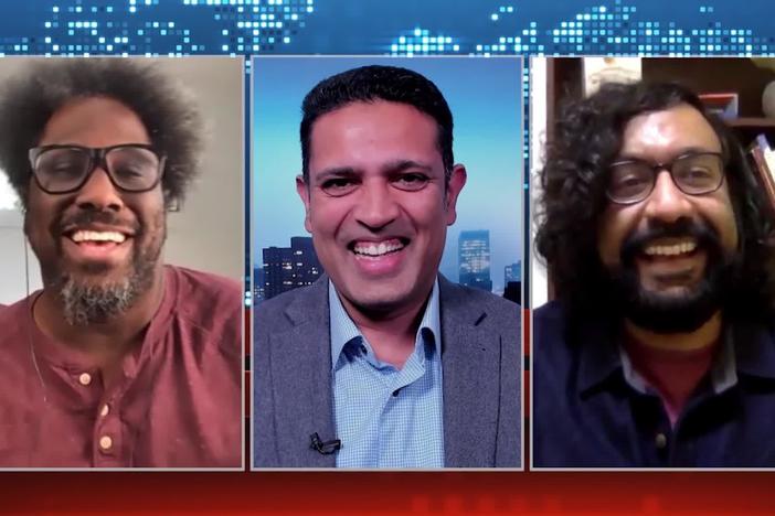 Comedians W. Kamau Bell and Hari Kondabolu discuss their podcast "Politically Re-Active."
