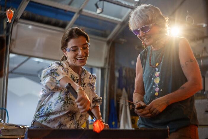 Pati Jinich visits Lumel Studios to try glassblowing and learns it’s more than just art.