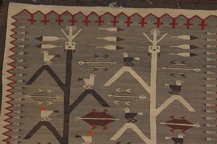 Appraisal: Navajo "Tree of Life" Pictorial Rug, ca. 1920, in Harrisburg, Hour 2.
