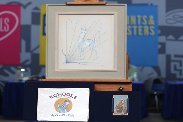 Appraisal: Acee Blue Eagle Painting ca. 1950, from St. Louis Hour 2.