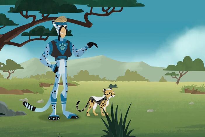 Martin tries out the vision creature power of the cheetah.