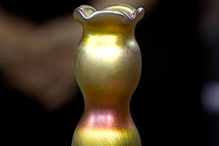 Appraisal: Fake Tiffany Vase & Paperweight, from Vintage Richmond.