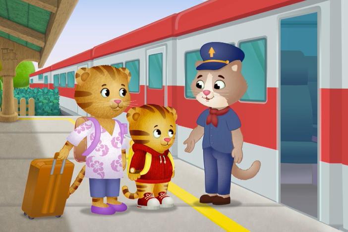 Daniel is so excited to ride a train for the first time, but learns how to stay calm.