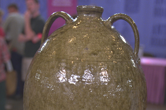 Appraisal: Late 19th-Century Southern Alkaline Glaze Jug, from Vintage Hot Springs.