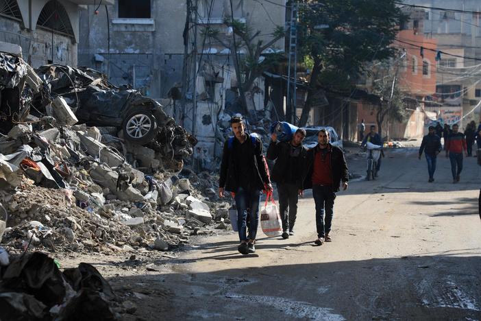 Palestinians flee refugee camp in central Gaza as Israel expands ground offensive there