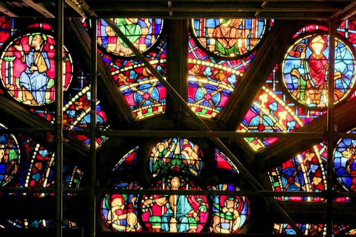 Glass experts uncover the South Rose window’s hidden past.