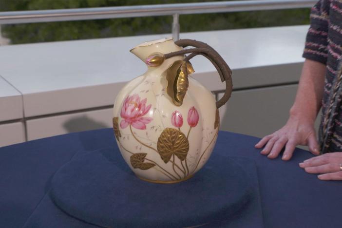 Appraisal: Ott & Brewer American Belleek Lotus Jug, ca. 1890