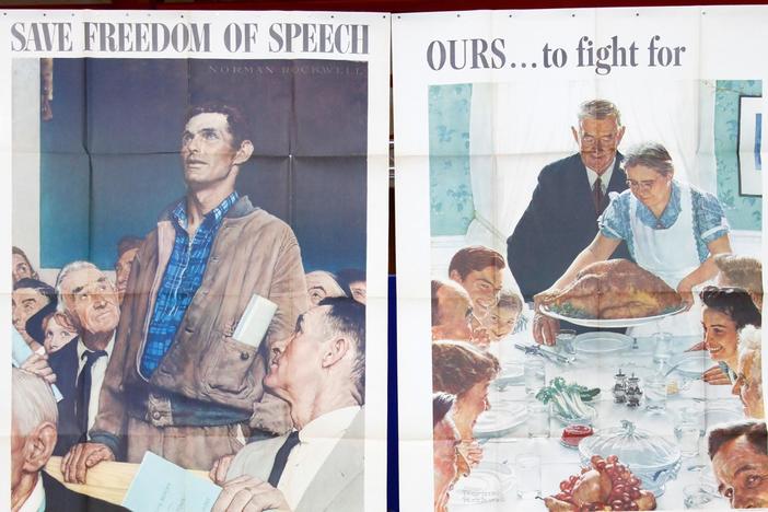 Appraisal: 1943 Norman Rockwell "The Four Freedoms" Posters, from Eugene Hour 3