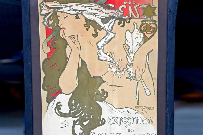 Appraisal: 1896 Alphonse Mucha Poster, from Richmond Hour 2.