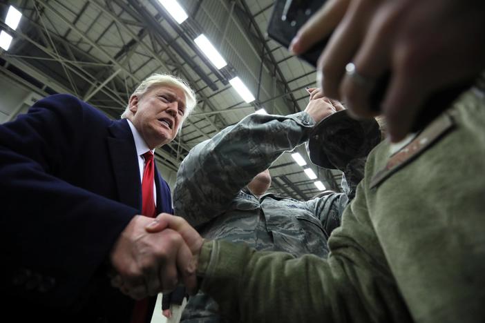 How Trump’s Iraq visit sounded like a campaign rally