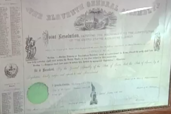 Appraisal: 1866 Iowa Joint Resolution Document, in Vintage Omaha.