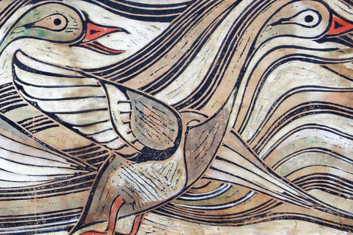 Appraisal: Walter Anderson Linocut, ca. 1950, from Biloxi Hour 1