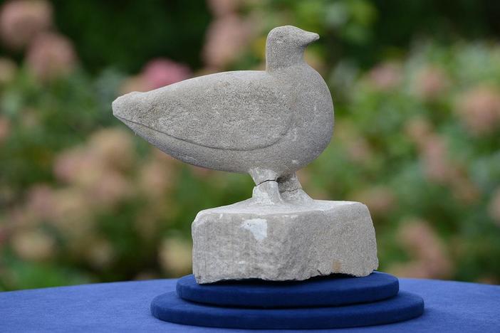 Appraisal: William Edmondson Carved Limestone Dove, ca. 1940