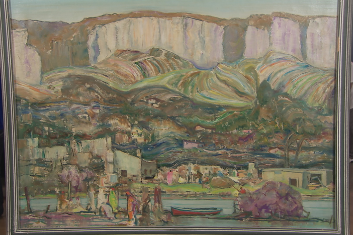 Appraisal: 1942 Fred Green Carpenter Oil Painting, from St. Louis Hour 2.