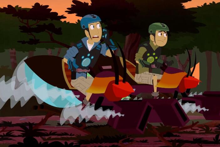 The bros have stop Hercules from destroying the rainforest.