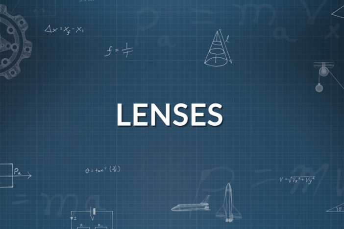 We compare and contrast concave and convex lenses by drawing ray diagrams.