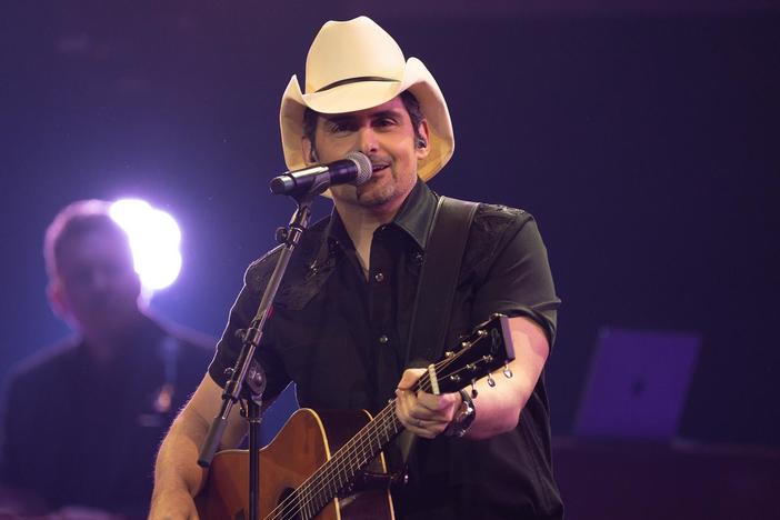 Country singer Brad Paisley performs "He Stopped Loving Her Today."