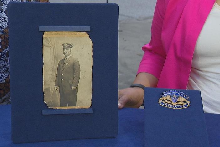 Appraisal: U.S. Customs Officer's Badge & Photo, ca. 1905