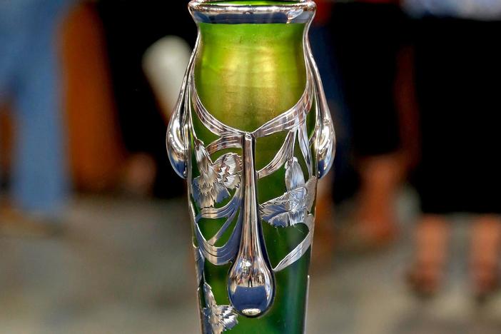 Appraisal: 20th-Century Loetz Silver Overlay Vase, from Richmond Hour 3.