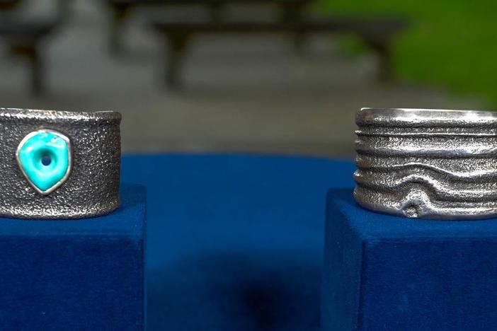 Appraisal: Charles Loloma Sterling Silver Bracelets, ca. 1970