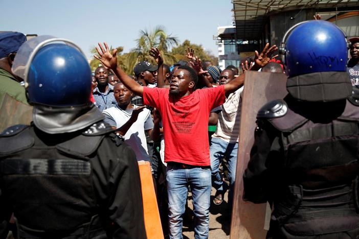 At least three people were killed in Zimbabwe amid demonstrations of the election.