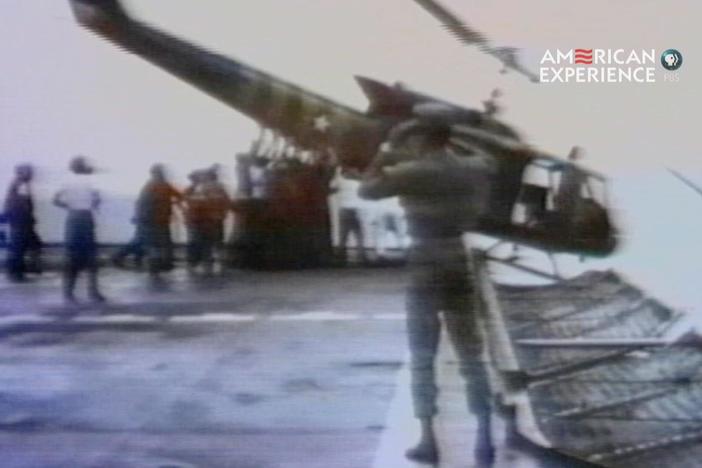 The flight deck of the USS Kirk could only fit one helicopter at a time. Premieres 4/28