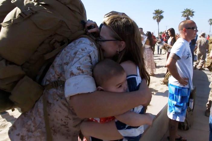 Ramiro Gonzales returns home from an 8-month deployment and reintegrates with his family.
