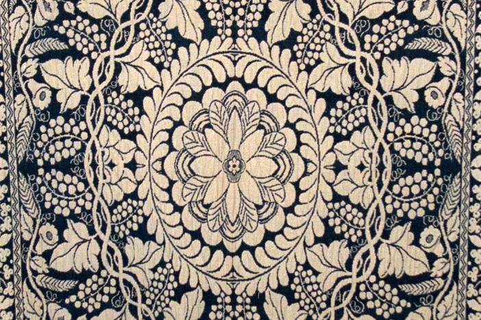 Appraisal: Jacquard Coverlet, ca. 1850, from Vintage Indanapolis.
