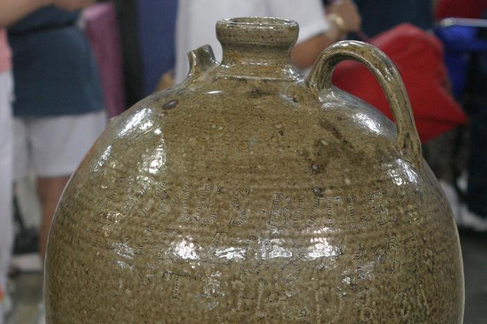 Appraisal: 1839 James Bustle Alkaline Stoneware Jug, in Vintage Savannah.