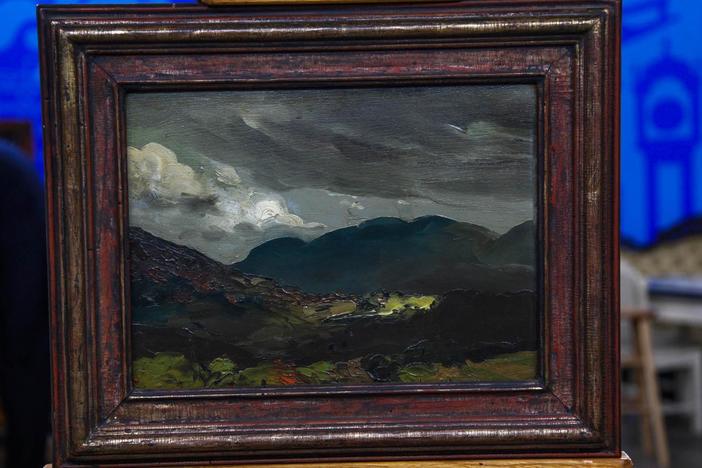 Appraisal: 1912 George Bellows 'Rain in the Hills' Oil