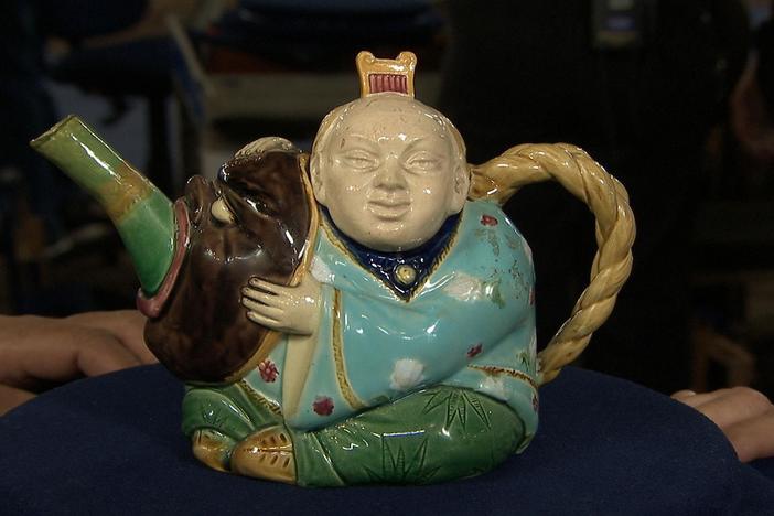 Appraisal: 1874 Mintons Majolica Teapot, from Palm Springs Hour 1.