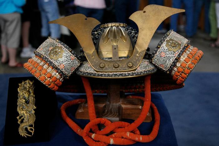 Appraisal: Japanese Rifle & Ceremonial Helmet, ca. 1850