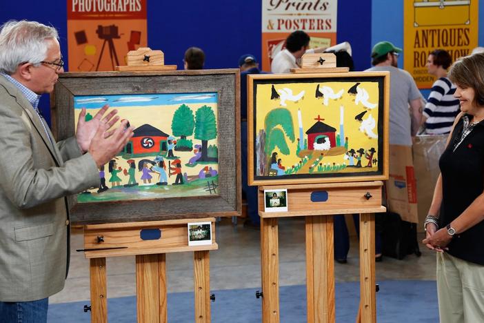 Appraisal: Clementine Hunter Paintings, ca. 1980, from Our 50 States Hour 1.