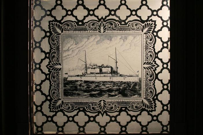 Did this farmhouse door sail into battle in one of America's greatest naval victories?